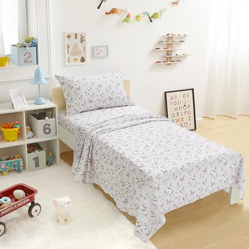 Amazon Basics Microfiber Kids Sheet Set with Pillowcase 3-Piece Twin Unicorn & Rainbow