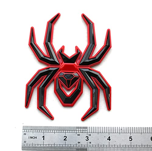 1Pc Custom New Spider Emblems 3D Fender Rear Door Badges Sticker Replacement For F-150 Silverado Sierra Ram Black Widow Edition (Redline) #TOP4