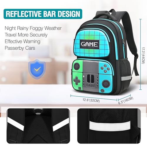 School Backpacks Set For Boys,Kids Backpack Set With Lunch Box Pencil Case Game Bookbag Middle College Student Schoolbag For Kid Boy Teen2