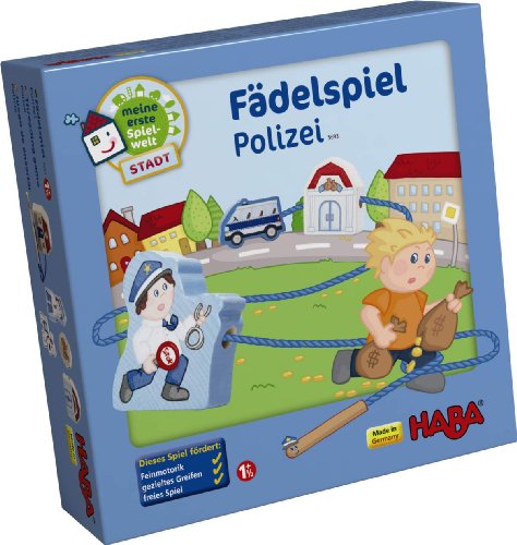 Preisvergleich Produktbild HABA 5693 - Meine erste Spielwelt Stadt - Fädelspiel Polizei