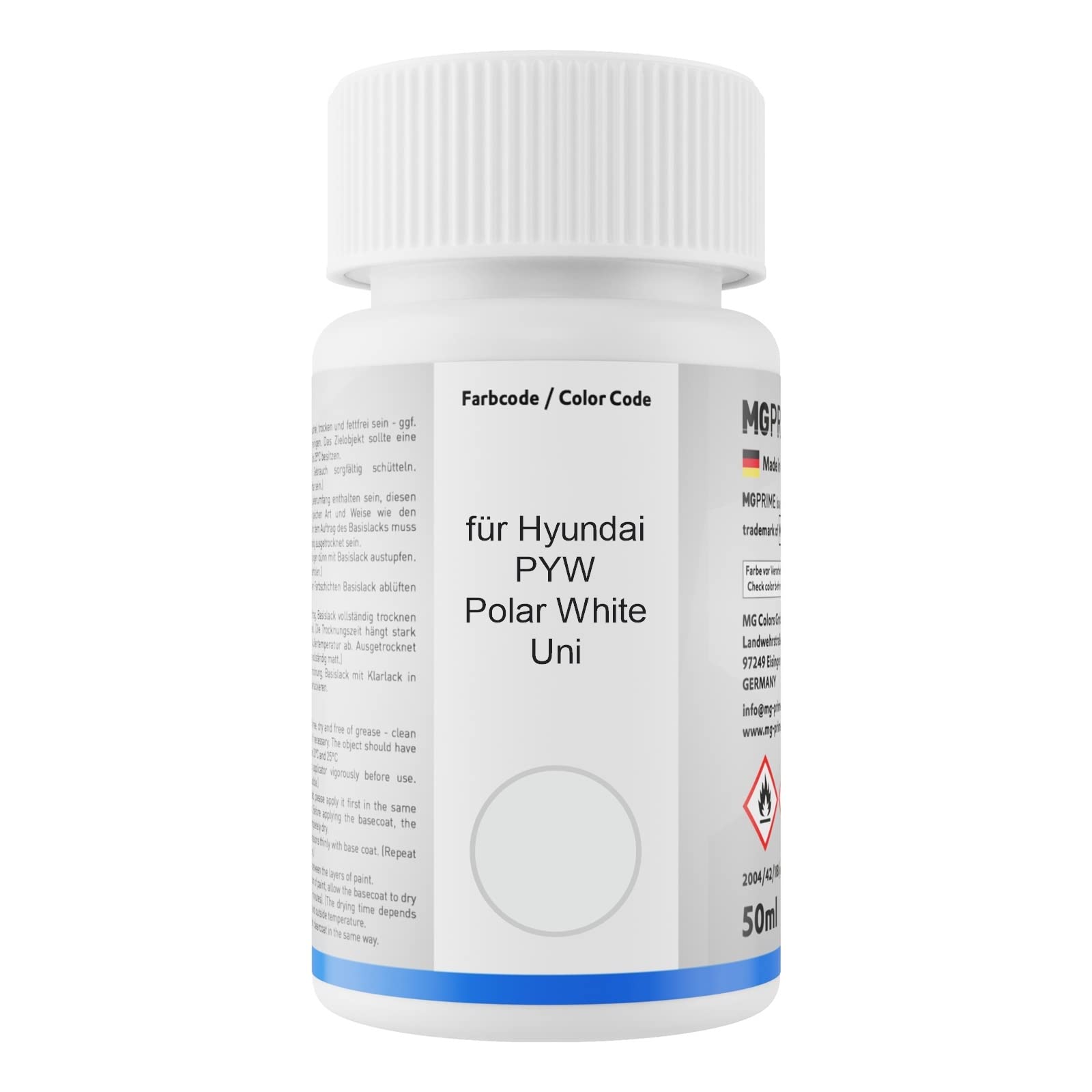 TRISTARcolor Peinture Voiture Bombe De Peinture Pour Hyundai PSW Polar White Peinture De Base Aérosol 400 Ml