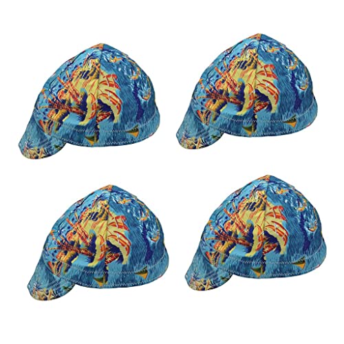 HomeDecTime 4x Sombrero Soldador Hombre Mujer Tela Ignífuga Gorro para Trabajo de Soldadura Cover