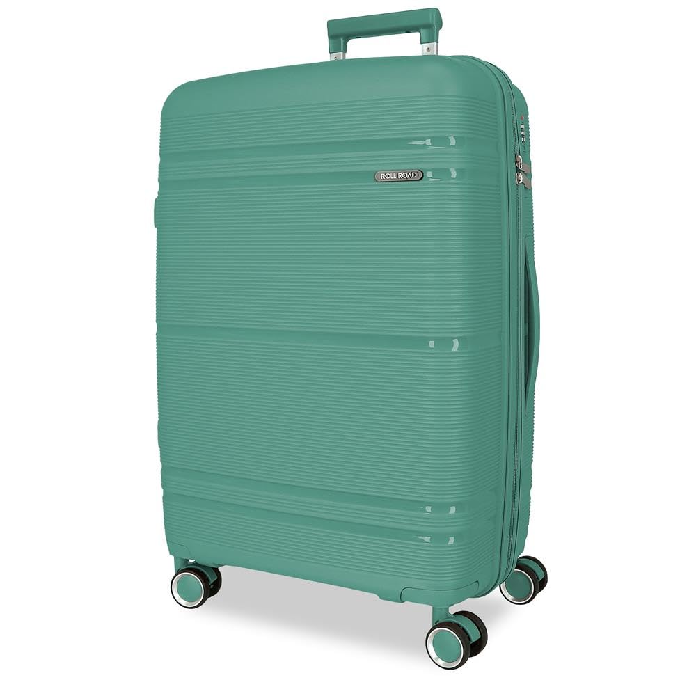 Roll Road Universe Duża walizka Zielony 50 x 75 x 29 cm Twardy 4,1 kg Zamek TSA Polipropylen 4,1 kg 96LExtensible, Zielony, Talla única, Duża walizka