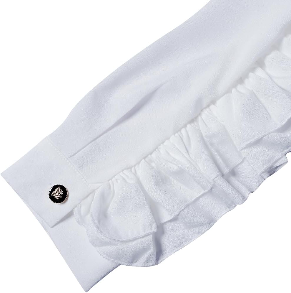 Elegant Men's Designer Ruffle Blouse Tuxedo Shirt - Perfect for Galas, Stage Performances, and Red Carpet Runways