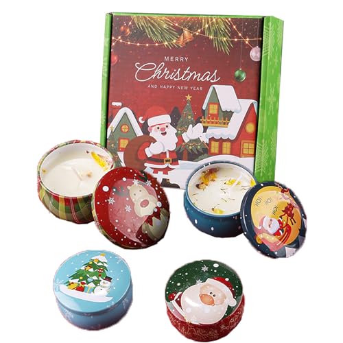 Duftkerzen Geschenkset für Damen,Duftkerzen Weihnachten Geschenkset,Duftkerze Set,4 Stück SojaWachs Aroma Kerzen,Aromatherapie Weihnachtskerzen,Christmas Scented Candle Set für Weihnachten,Muttertag