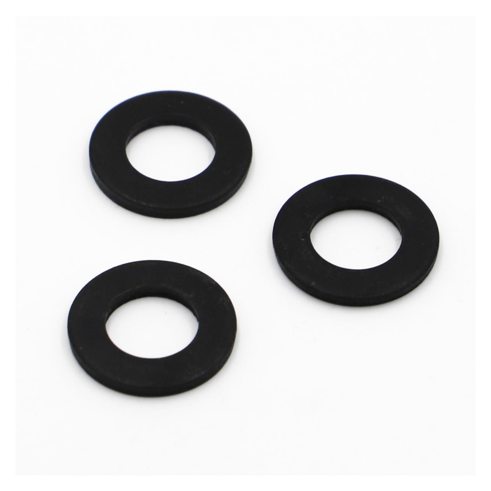 Edelstahl-Unterlegscheibe, M2 M2.5 M3 M4 M5 M6 M8 M10 M12 M16-M24 304 Edelstahl Schwarz Weiß Verzinkt Flache Scheibe Unterlegscheibe Flach(Black Carbon Steel,50pcs M5)