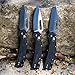 Klein Tools OGK001BKT KTO Resurgence Pocket Knife, D2 Tool Steel Tanto Point Blade, Black Handle, Utility Knife for Hunting, Hiking