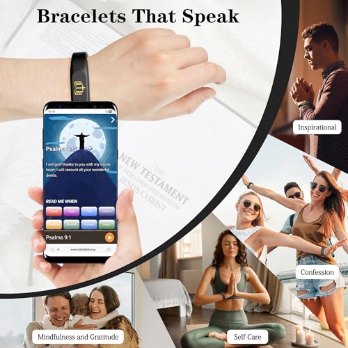 Bible Verse Bracelet,Silicone Daily Bible Verse Bracelet,NFC-Enabled Jesus Bracelets3