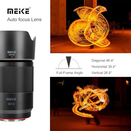 Image of Meike 50mm F1.8 Auto Focus STM Stepping Motor Full Frame Portrait Lens Compatible with Sony E Mount Cameras A7 A7R A74 A7R4 A7III A7RII A7RIII A7SIII A9