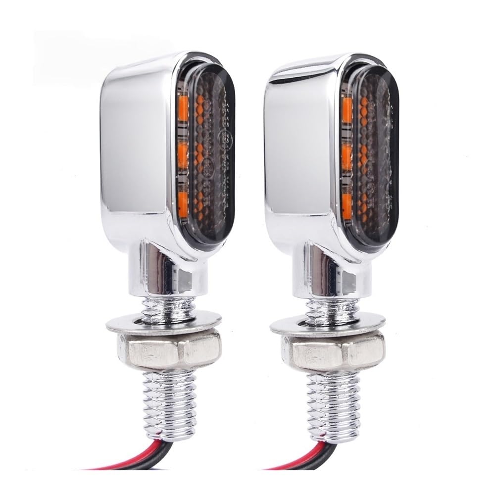Clignotant universel pour moto 8mm boîtier silver robuste 12V - 8