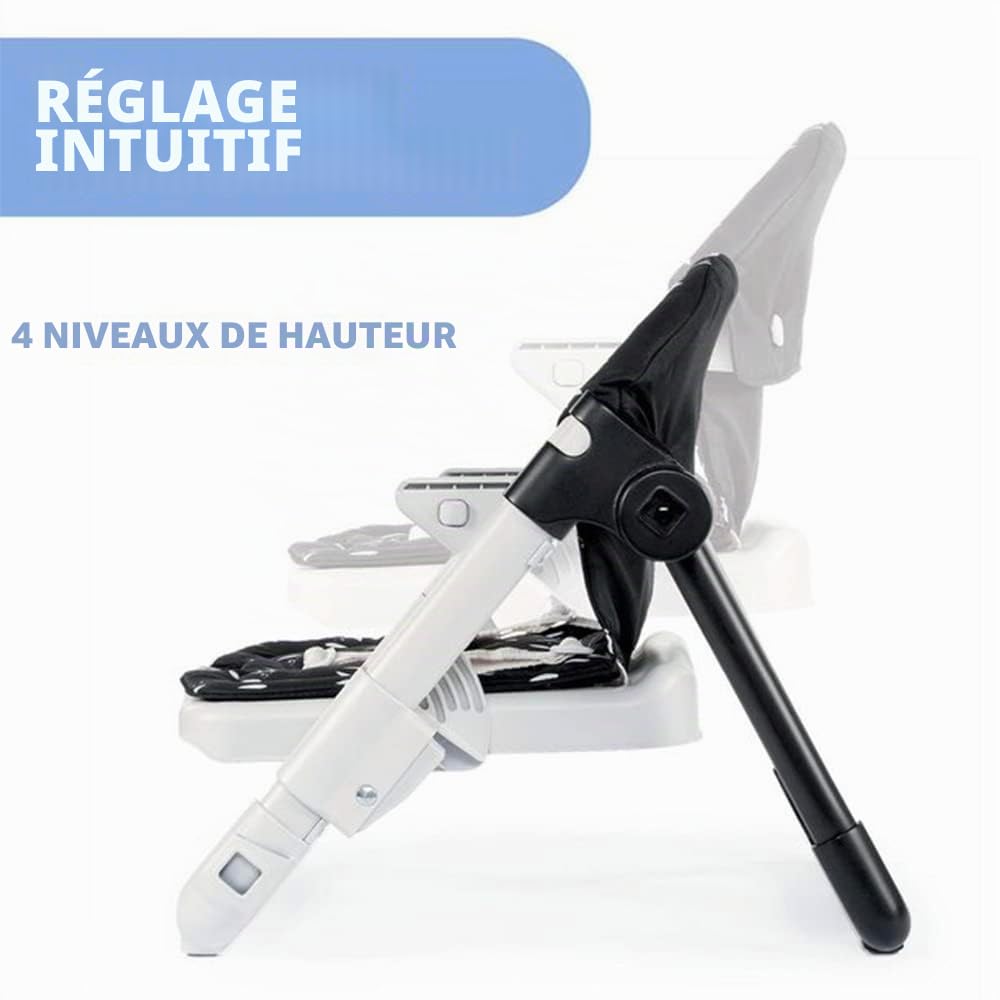 Chicco Chairy Rehausseur Siège Bébé, Rehausseur Convertible en Chaise Enfant Évolutive Portable et Réglable, avec Fermeture Compacte et Plateau Amovible - de 6 mois à 3 ans (15 kg) - Sweetdog