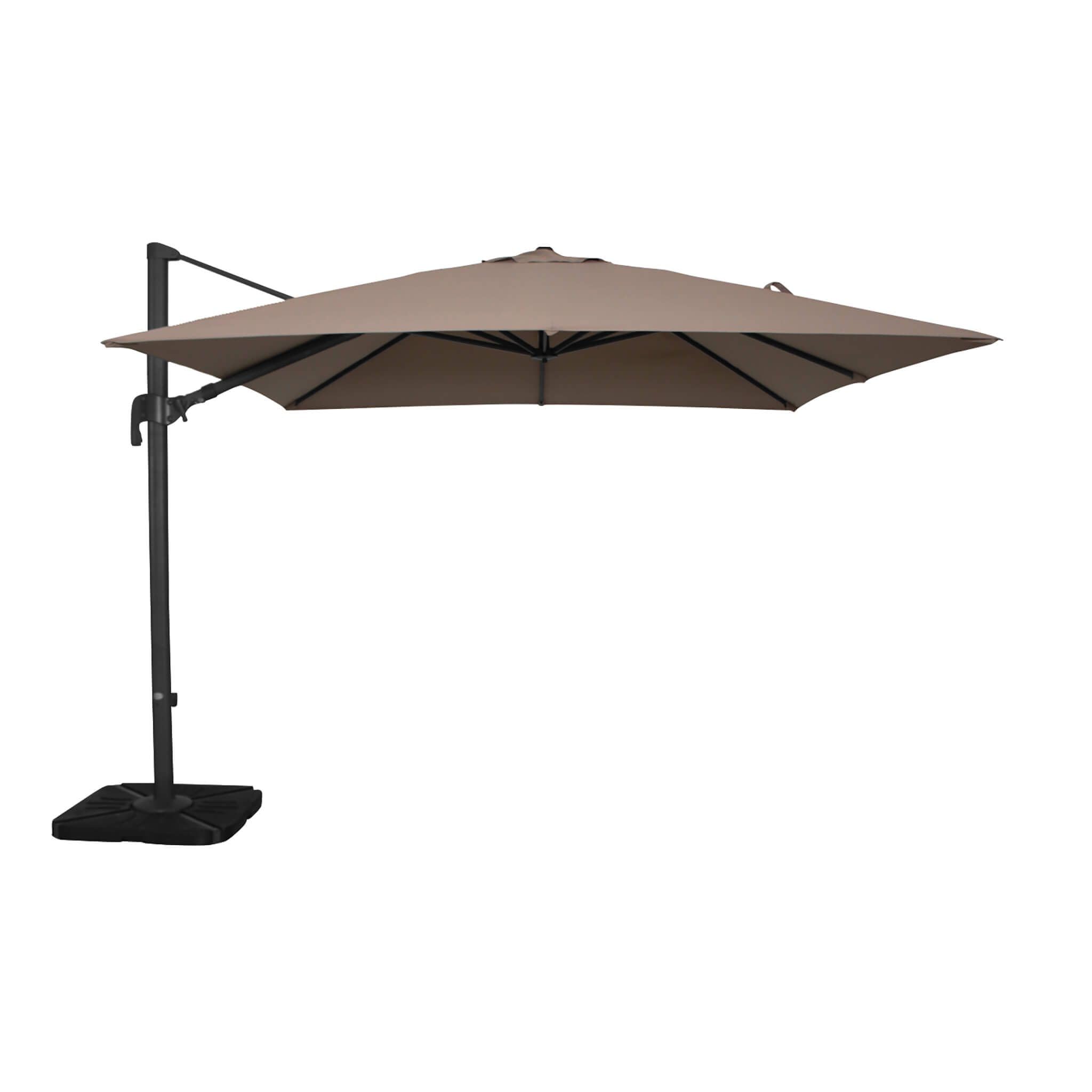 milani home - ombrellone decentrato 3x3 in alluminio per giardino m 3 x 3