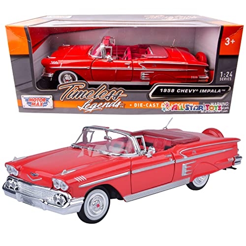 Motor Max 1:24 Chevrolet Impala Convertible Rojo