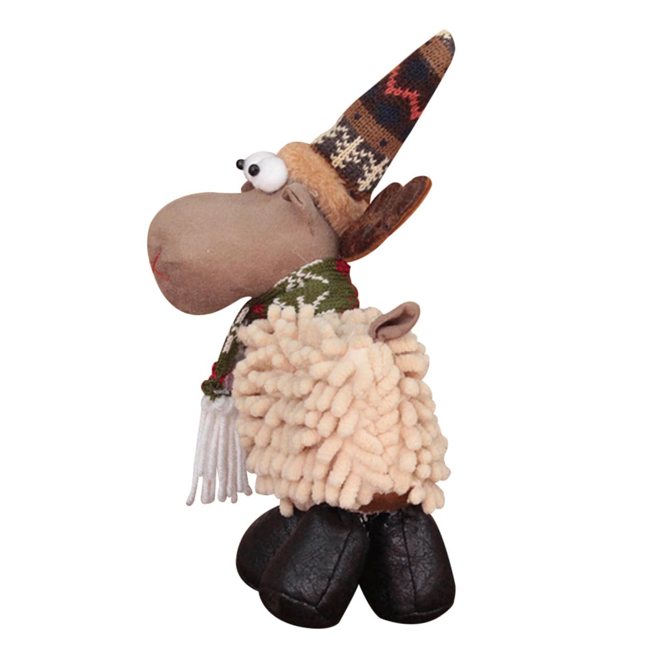 PRETYZOOM 3 Piezas Adornos de Navidad Juguetes de Peluche de Navidad Estatua de venado Feng Shui Decoraciones navideñas muñecos navideños decoración navideña de Renos muñecas de Alces Tela