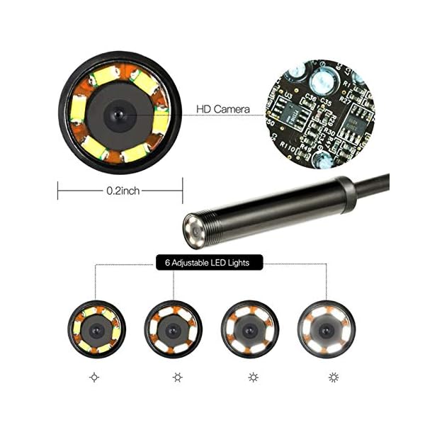 Überprüfen Sie die Kamera 7mm Endoskop Kamera 2 in 1 Micro USB kleine Camcorder Flexible IP67 Wasserdicht 6 LED-Endoskop… – Bild 7