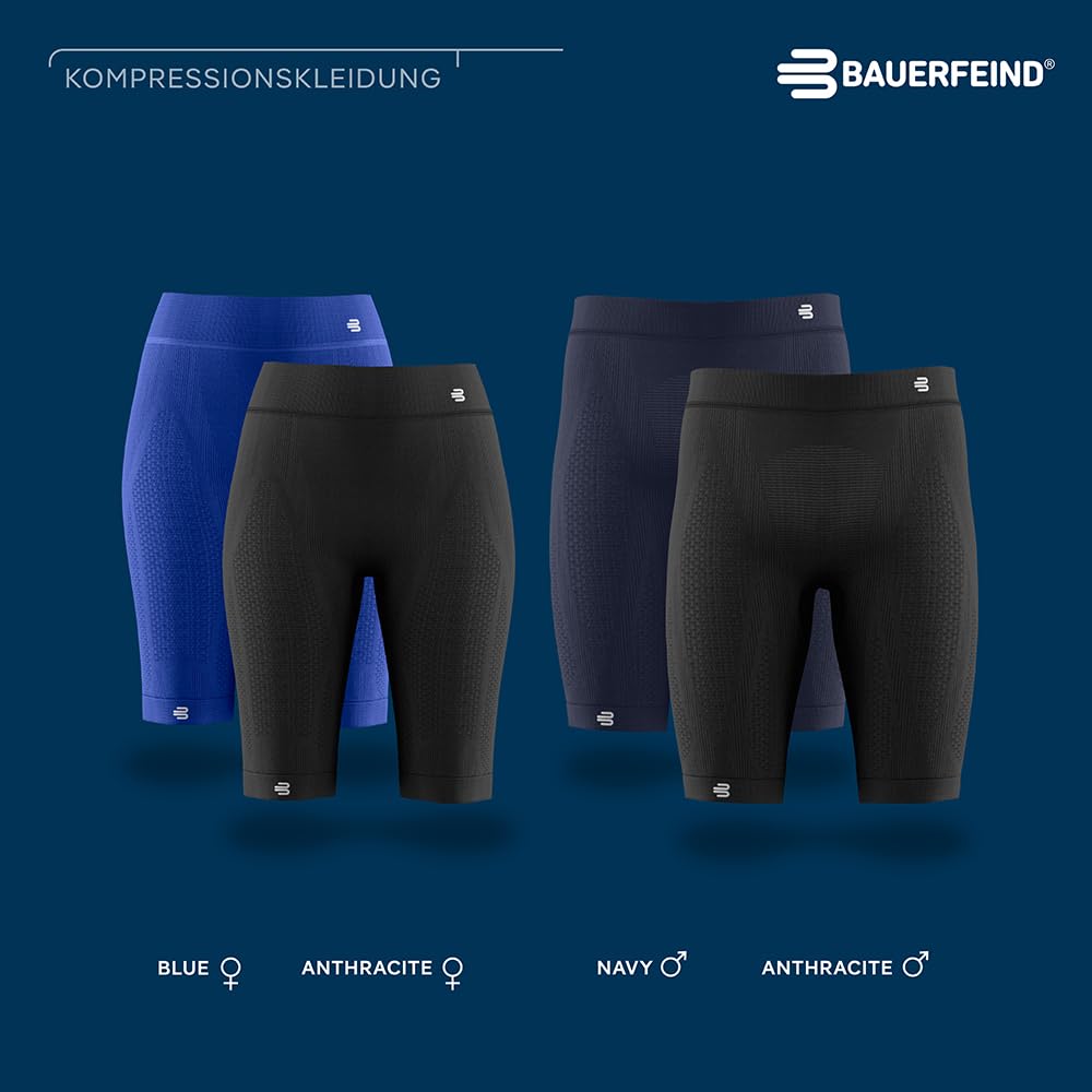 BAUERFEIND Kompressions-Hose „Sports Compression Tights Short“, Sporthose für Damen, Kurz, Für verbesserte Durchblutung der Beinmuskulatur, Polyamid/Elasthan