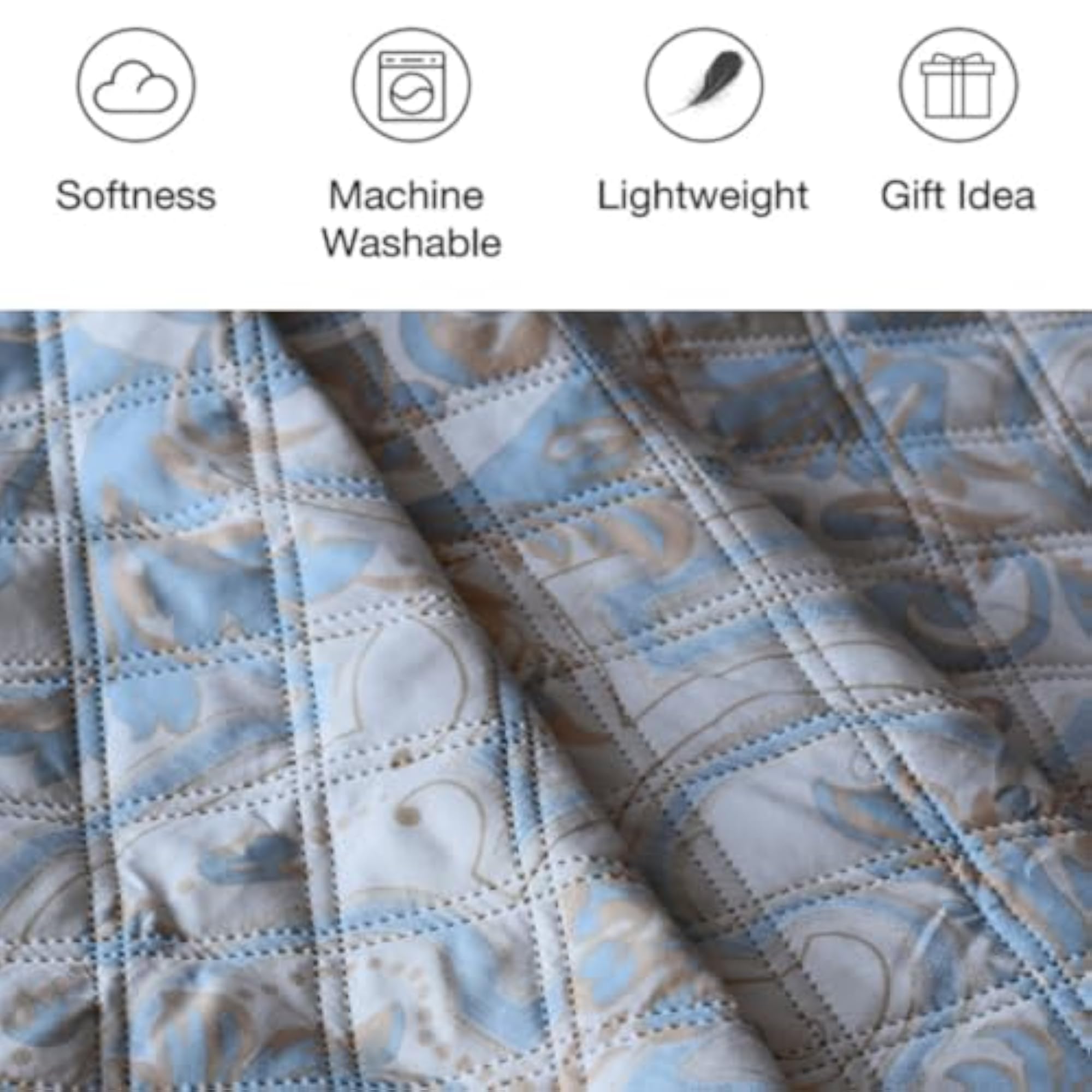 Metropolis Polycotton Quilted King Size Bed Cover Set