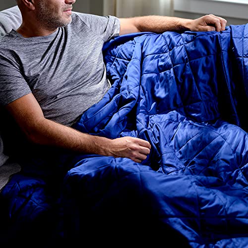 Image of LUXOME Lightweight Blanket | 100% Rayon (Viscose) from Bamboo Fabric & Fill | King /Cal King - 98 inchx92 inch | Thermal-Regulating | Super Soft | Sapphire
