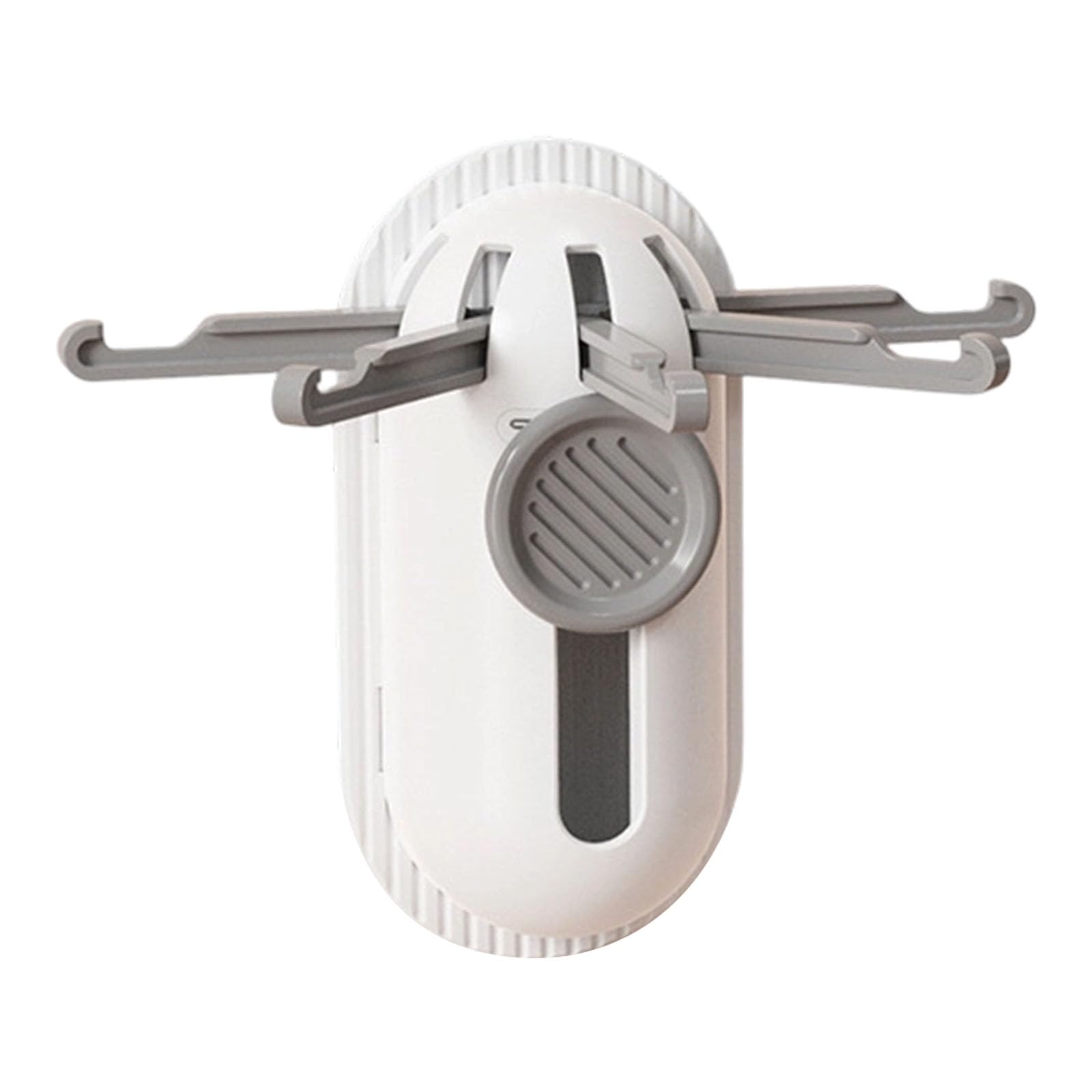 Zbiianxer Gray 5 Wall Hook Rotatable Hanger For Keys Towels Storage Abs Space Saving Mount Adhesive Hook