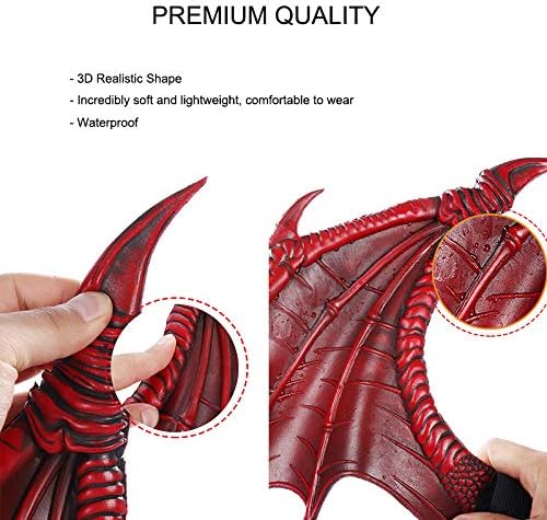 Alodidae Dragon Costumes Set Devil Wings Demon Tail Dino Mask for Halloween Masquerade Party Cosplay - Image 5