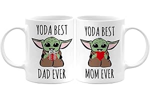 LOZACHE Baby Yoda Mom and Dad Mugs: A Forceful Father's Day Delight
