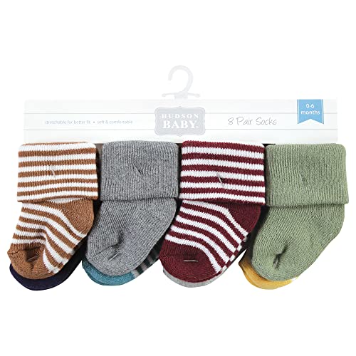 Image of Hudson Baby Baby 8-pack Cotton Rich Newborn and Terry Socks