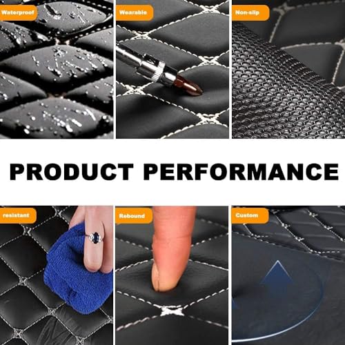 HABURN Auto Alfombras Piso, Cuero Resistente Desgaste Antideslizante Estera, Impermeable Protector Almohadillas, Todos Climas, para Smart #1 2023-, LHD - imagen 6
