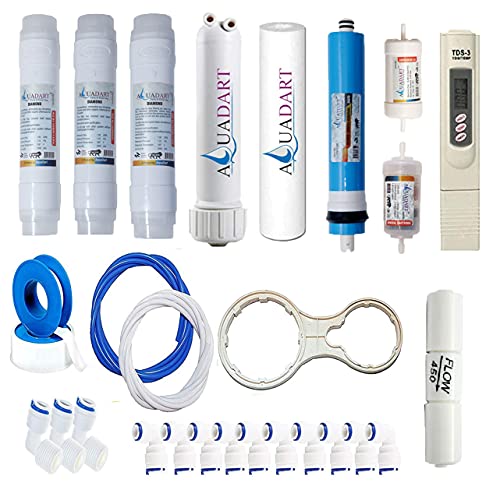 Image of AquaDart RO Service kit of membrane & filter for All Type Of Water Purifier (RO Membrane Inline+TDS Meter+UF+Mineral+Housing) And Connectors