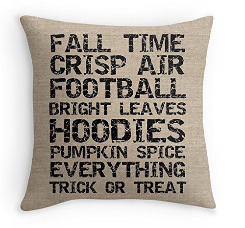 Fall Burlap Look Pillow Cover