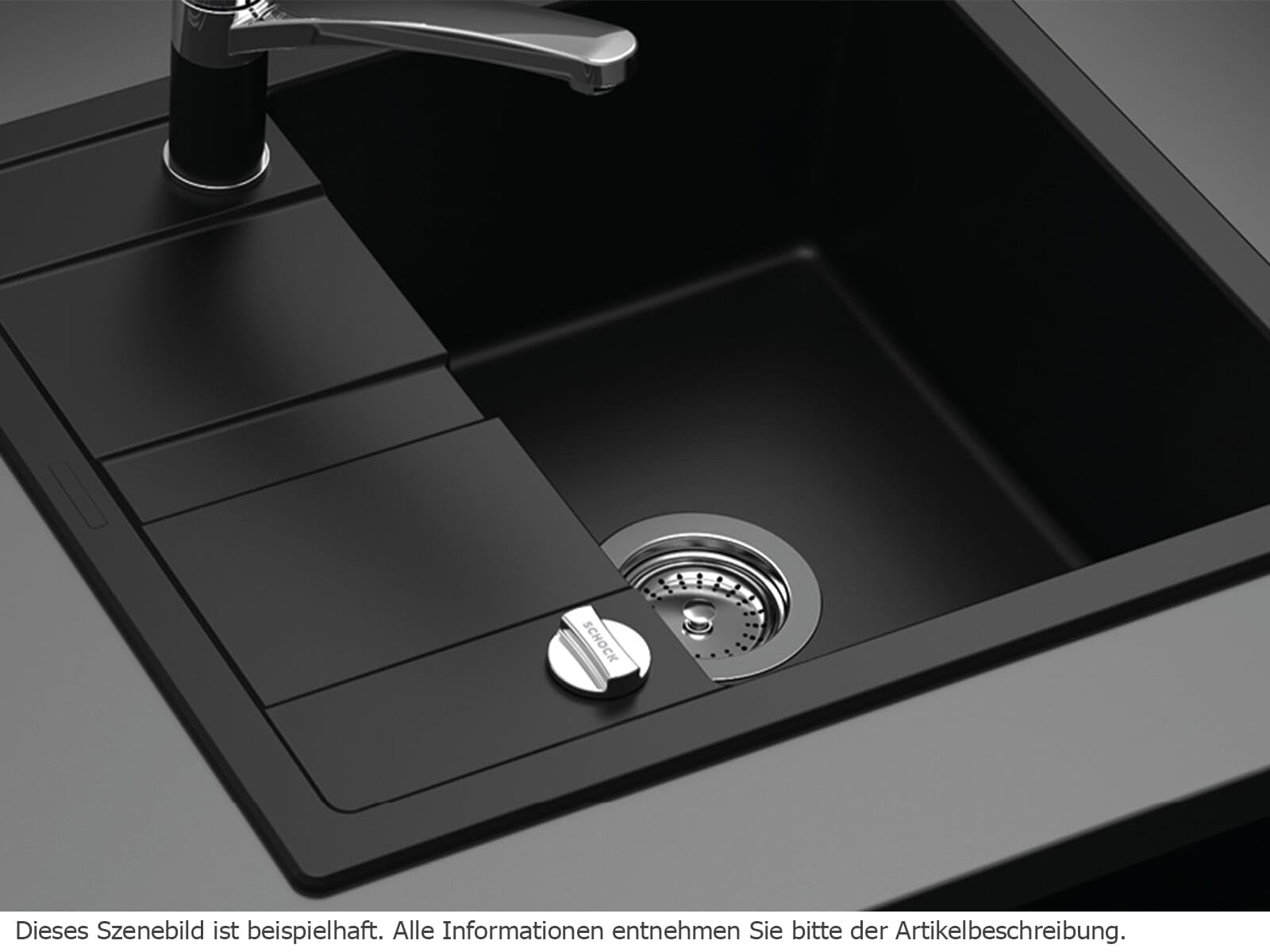 Schock Superb D-100SN A Nero - SUPD100SNAGNE Granitspüle Einbauspüle Schwarz