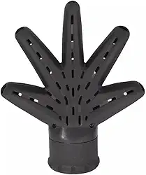 Difusor De Ar Forma de Mão Para Secador De Cabelo Preto