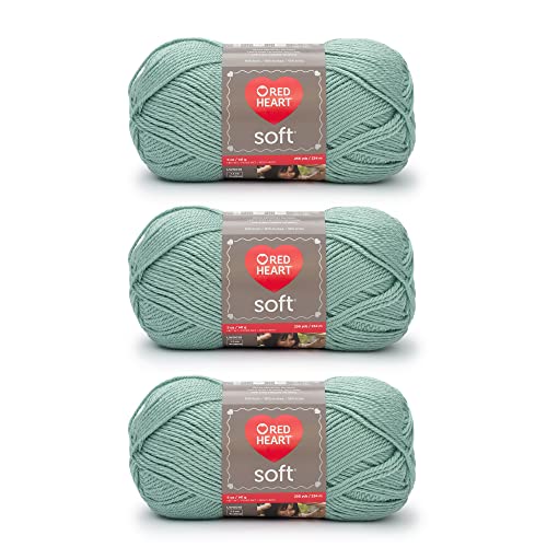 Image of Red Heart Soft Seafoam Yarn - 3 Pack of 141g /5oz - Acrylic - 4 Medium (Worsted) - 256 Yards - Knitting /Crochet