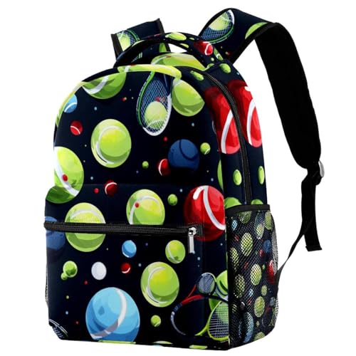 Sac à dos tennis pour enfants et adolescents - Cartable d'école primaire junior multicolore