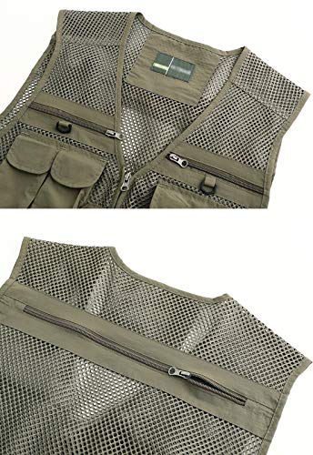 Image of Mens Outdoor Fishing Vest Safari Travel Photography Vests Jacket Multi Pocket