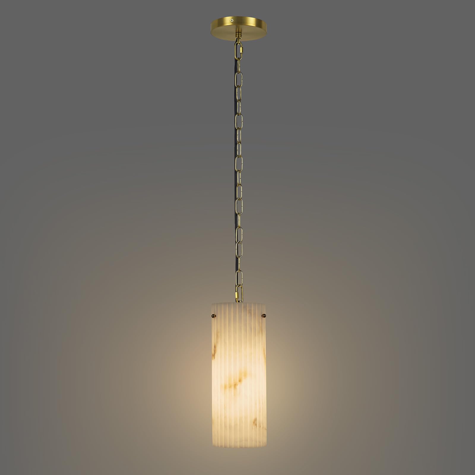 alabaster pendant lights kitchen island, modern artisan spanish alabaster pendant lighting, adjustable brass pendant lights fixtures for dining room bedroom bathroom (e12 bulb not include)