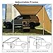 Vehicle Awning, Car Side Awning (Retractable) W/Side Extension, Pull Out Tent Shelter PU3000mm UV50+ Shade for SUV| RV| Truck| Van| Car| Etc(200x300cm/6.6x9.8ft)