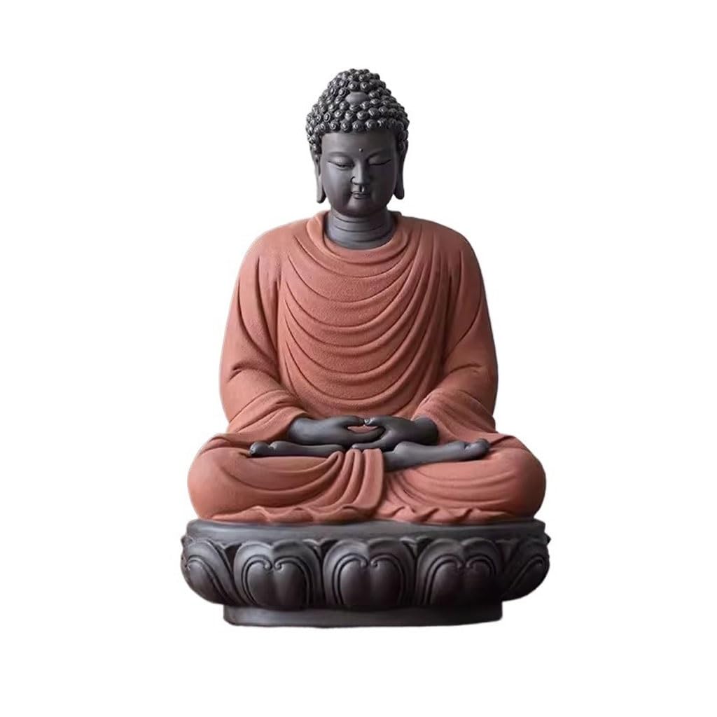 Posąg Buddy do wnętrz Kreatywny Wejście Zen Posąg Buddy Dekoracyjne Ozdoby Salon Biuro Ceramiczne Rzemiosło Ozdoby Medytująca Statua Buddy Figurka Rzeźba