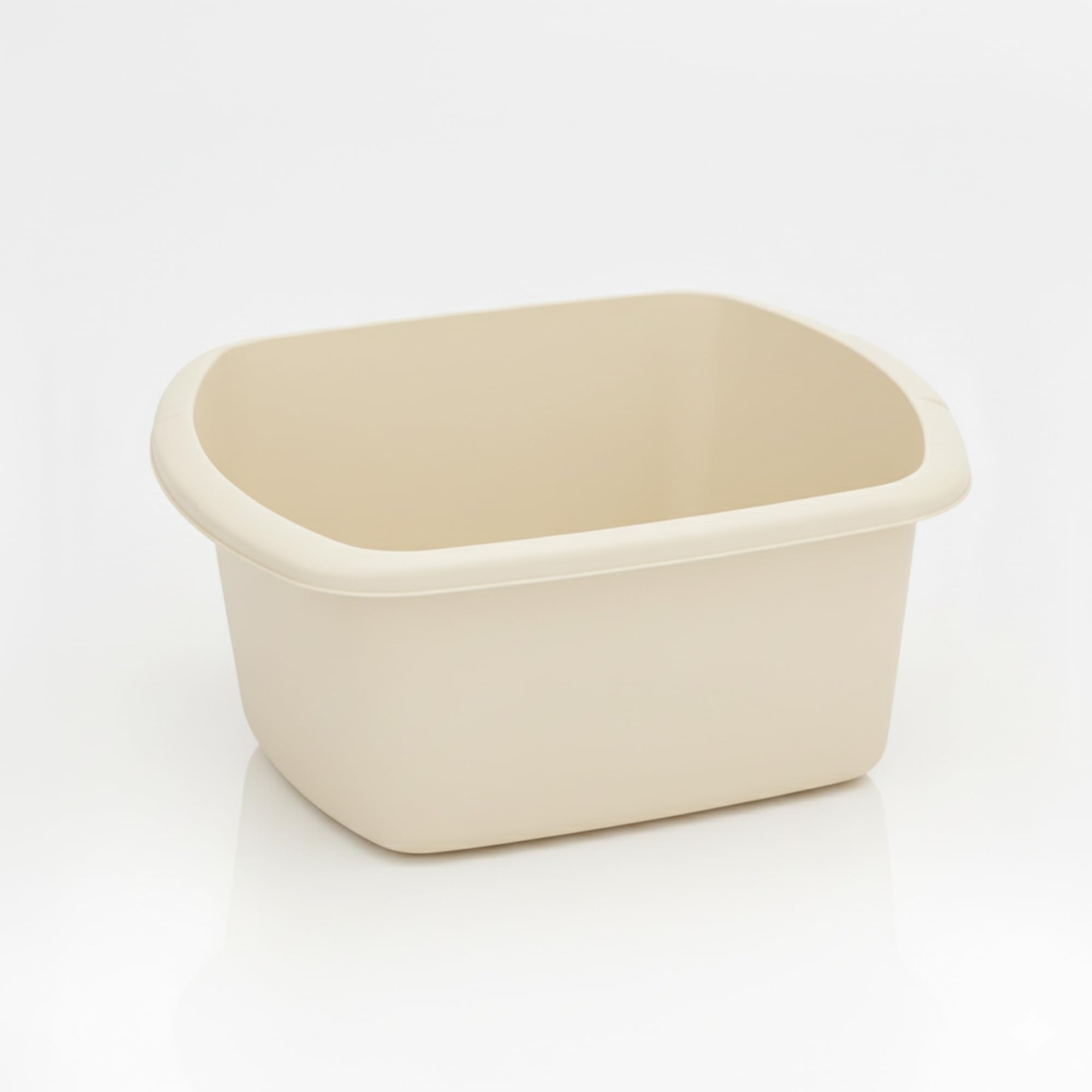 Besto Cream Washing Up Bowl For Sink | 9 Liter Large Rectangle Kitchen Sink Bowls | Wash Up Basin Bowl For Kitchen Sinks