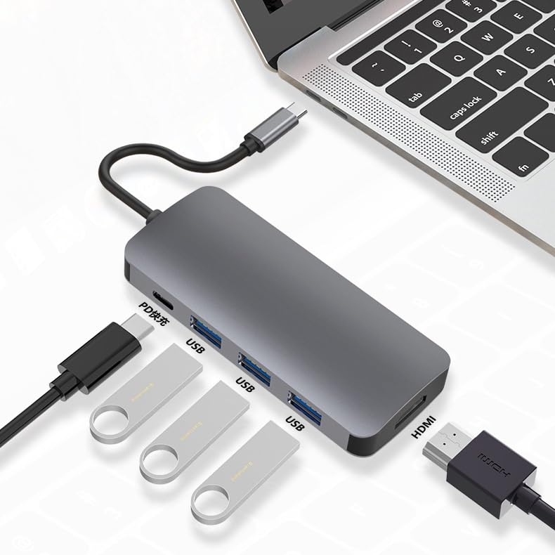 Base USB 3.0 para portátil con 5 puertos extensión de teclado ratón y disco duro 4