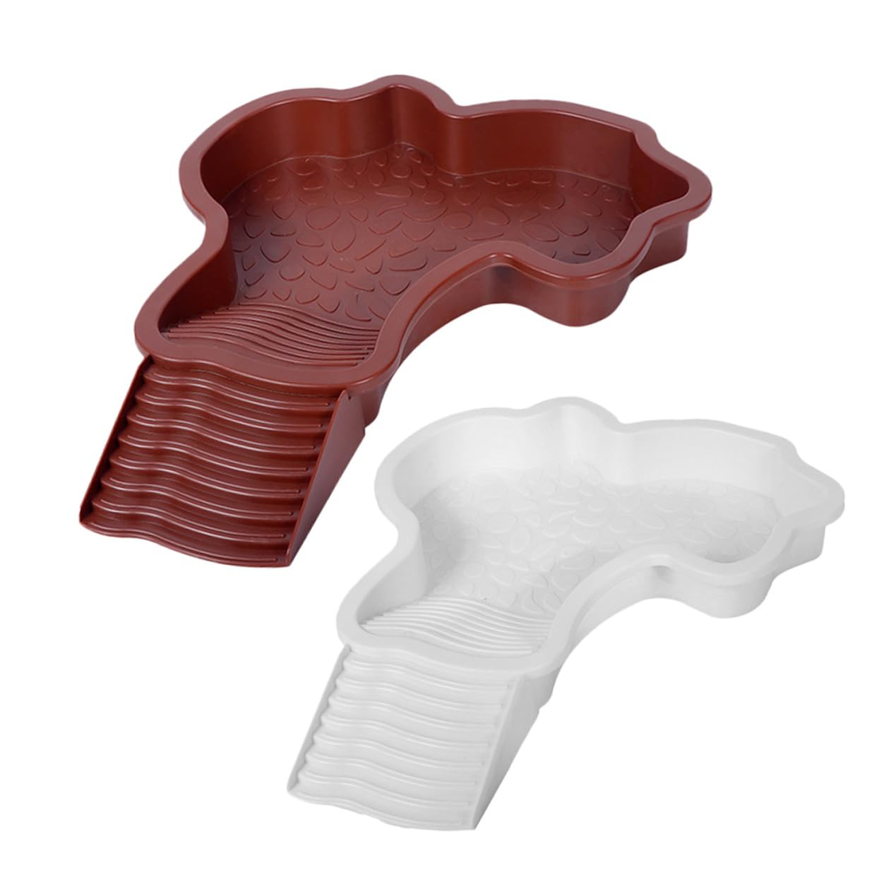 2 Pezzi Vasca per Tartarughe Semiaquatiche con Rampa Antiscivolo Piscina Rettile Dual Use Acqua e Accessorio per Benessere e Movimento Naturale