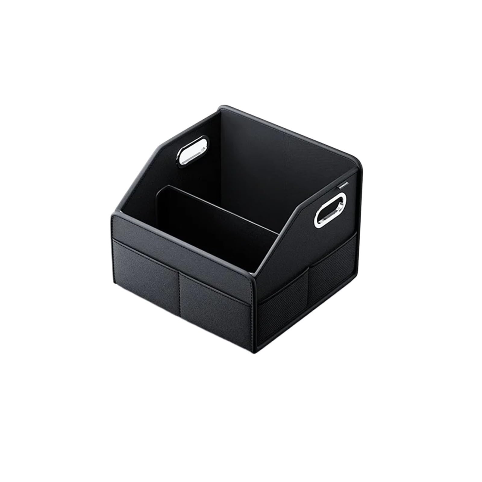 AHRPKAMERD Storage Box Folding Collapsible Trunk Storage Box PU Leather Vehicle Cargo Boot Organizer Multifunctional Seat Back Container For SUV For MPV Center Console Organizer Tray