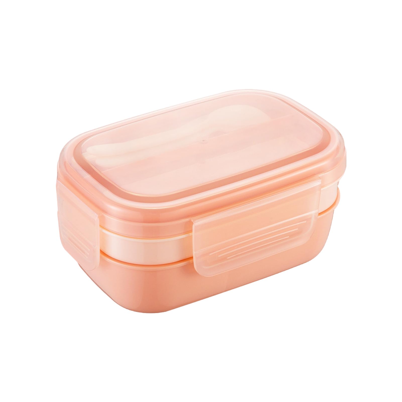Cydzsra Light Pink Compact Bento Box With 3 Layers Suitable For Adults And Children Picnics Divided Into Compartments And Layers Office Worker Microwave Lunch Box,