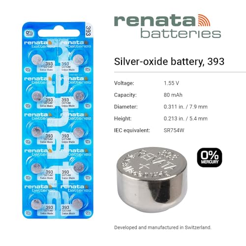 Pila de botón Renata 393 para reloj miniatura 2