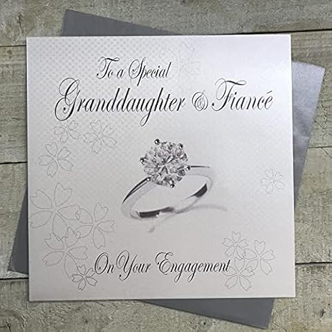 Handmade Large Engagement Card with Glitter Cover