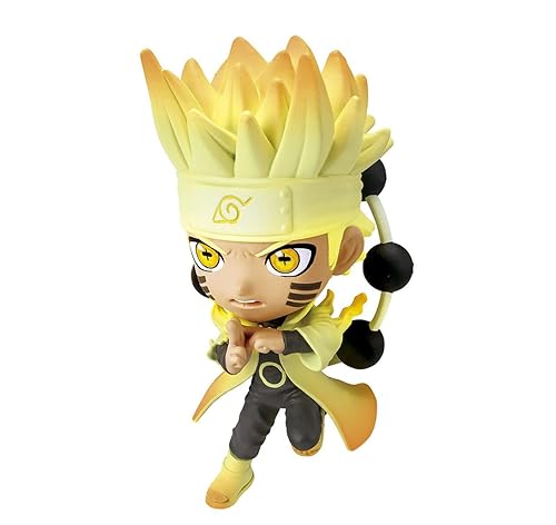 BANDAI Chibi Masters Naruto Uzumaki Figura de anime  Mini figura de 3.1 in en postura de acción  Juguete coleccionable de Naruto en caja con ventana