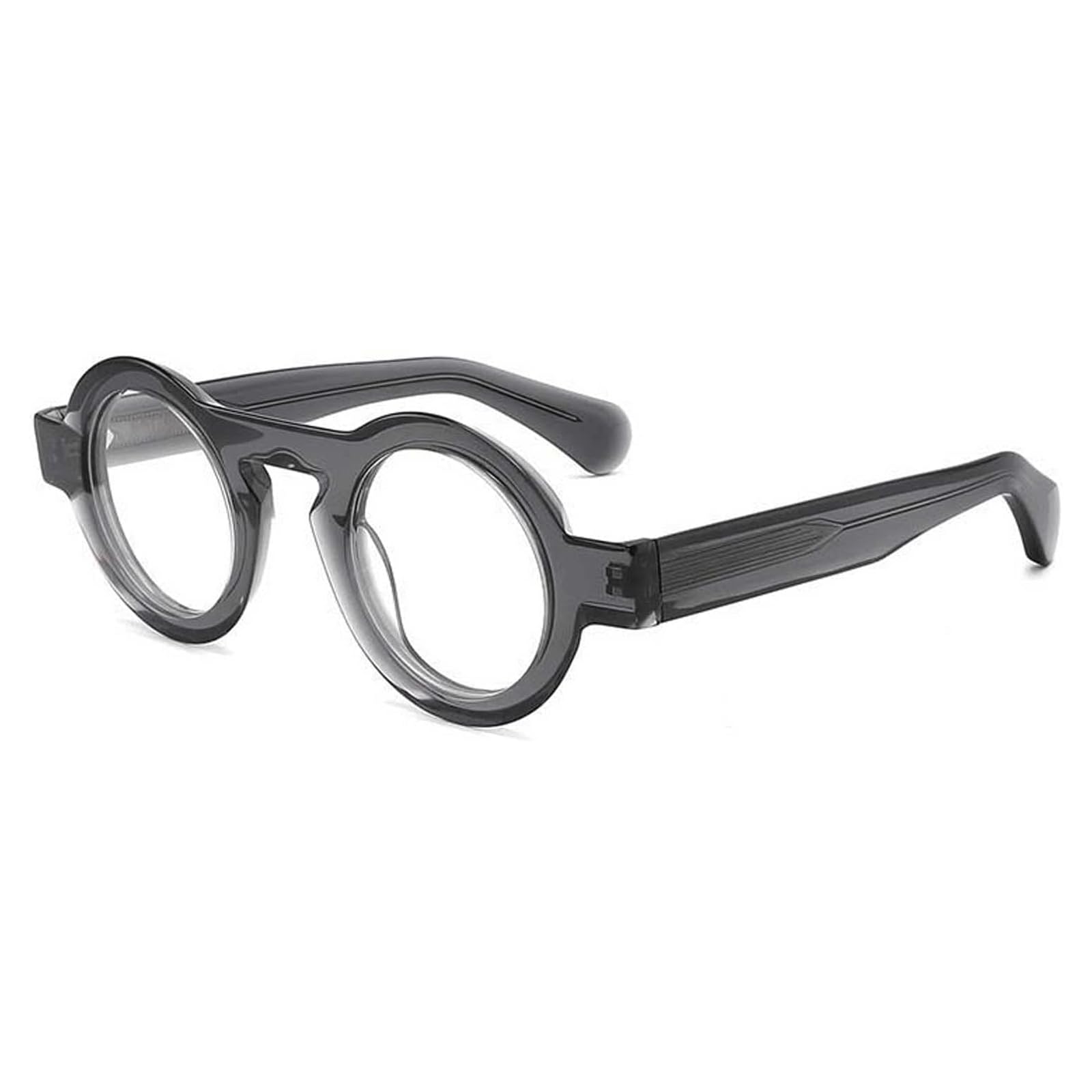 PZEOB protective eyewear Round Eyewear Frames Acetate Eyeglass Frames Simple Stylish Glasses Frames Clear Lenses Eyeglasses for Different Face Shapes perfect match