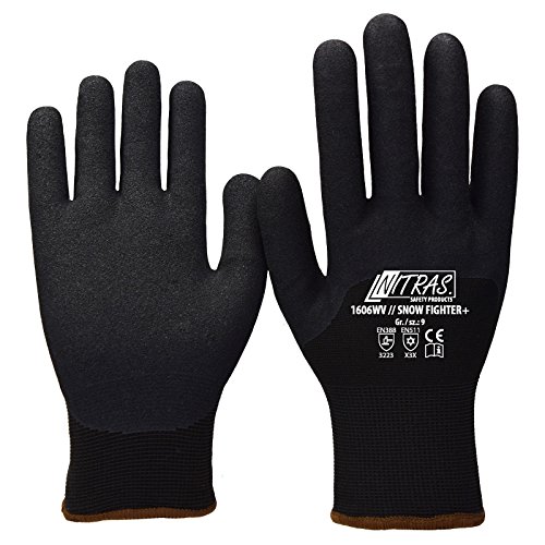 12 Paar NITRAS Snow Fighter+ Winterhandschuhe 1606WV, 3/4 gesandete Nitrilbeschichtung, Größe:11 (XXL)
