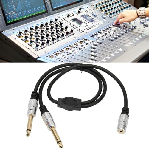 Cable divisor 3.5mm hembra a doble 6.35mm macho miniatura 7