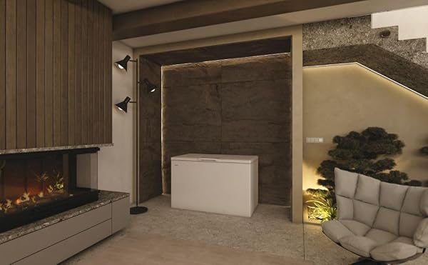 Haier Congelatore a Pozzetto 418 Litri, Low Frost, Freezer Air Surround, Fast Freeze, Silenzioso 39 dB, Luce LED, Classe E, 84.5x132x75 cm (AxLxP), Bianco, HCE420E - 5