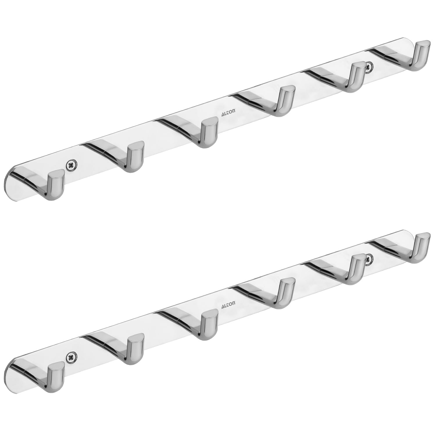 ALTON ALD965, Stainless Steel, 6-Pin Wall Hooks for Hanging Cloth and Towel Hangers for Wall Hooks, Door Hangers, Hook Rail, Silver, Pack of 2 (B0CKKNVWZH) Amazon Price History, Amazon Price Tracker